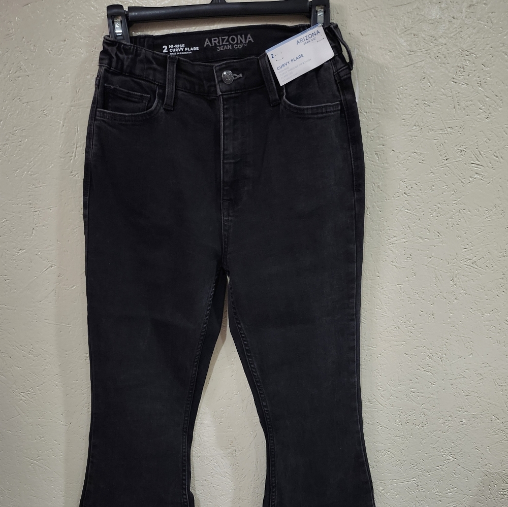 Arizona‎ Jeans Women Size 2 Curvy Super High Rise Flare New